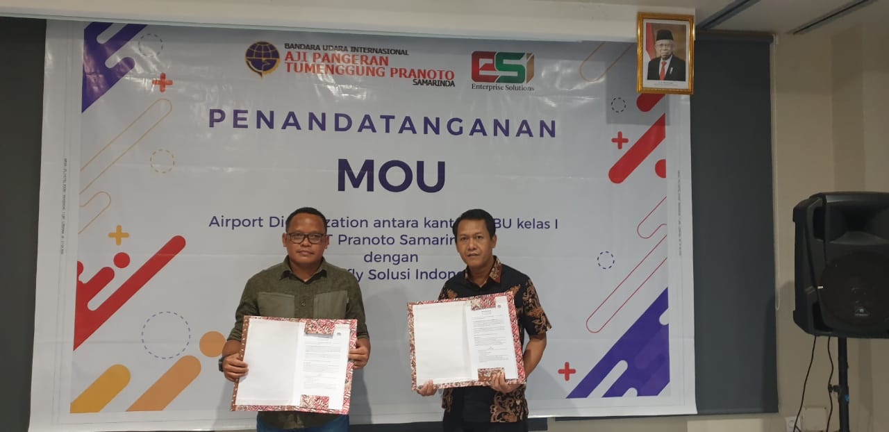Event Penandatanganan MOU Airport Digitalization antara UPBU APT Pranoto Samarinda dengan EDIfly Solusi Indonesia